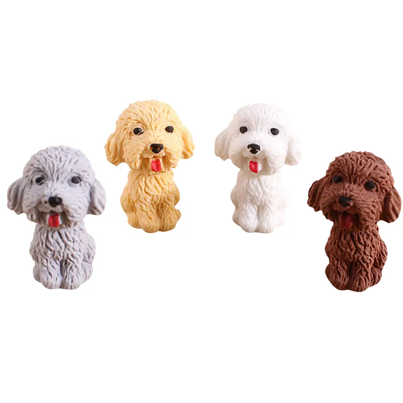 Kawaii Hunde form Gummi Bleistift Radiergummi Studenten Geschenk Student Kinder liefert Kunst Zeichnung Radiergummi Großhandel