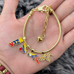 Pulsera de Moda Estilo Bohemio de Venezuela, Cadena de Cobre con Colgante de Mapa de Venezuela, Joyería de Regalo para Hombre y Mujer - Product Image 4