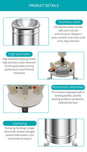 <span class=keywords><strong>Pluviomètre</strong></span> à godet basculant Capteur de pluie Mécanique RS485 Acier inoxydable 304 Haute précision pour station météorologique Agriculture - Product Image 6