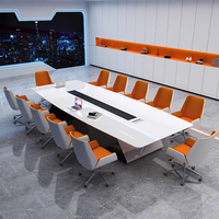 XTHYZ-008 Ensemble de chaises de bureau modernes pour réunions, processus de scellement des bords complet, conception extensible, usage commercial, panneau en mélamine haute qualité