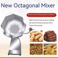 Máquina de Sazonado Octogonal Planetaria Totalmente Automática con Motor SUS304 para Aromatizar y Recubrir Snacks, Nueces y Patatas Fritas