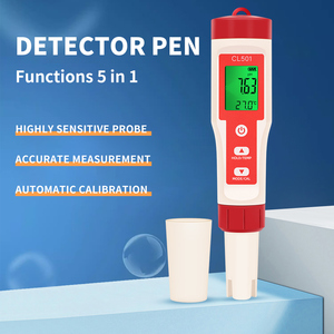 <span class=keywords><strong>Testeur</strong></span> de qualité de l'eau numérique 5 en 1 H2/CL/TMP/ORP/PH, compteur de <span class=keywords><strong>chlore</strong></span> avec rétro-éclairage pour piscines, aquariums, détecteur de qualité de l'eau - Product Image 2