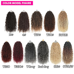 24 Brins 14 pouces River Locs Crochet Cheveux Synthétique Tressage Cheveux Extension Ombre Déesse Locs Crochet Tresses Cheveux - Product Image 2