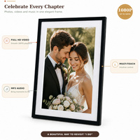 Cadre photo numérique intelligent 10,1 pouces, WiFi 2,4G, contrôle par application, écran tactile 1280x800, carte TF, photos, vidéos, calendrier, personnalisable