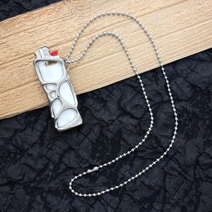 Collar con Colgante de Carcasa de Encendedor Fluida VAF WOW, Acero Inoxidable Pulido, Cadena de Bolas Redonda de 60 cm, Apto para Encendedores <span class=keywords><strong>BIC</strong></span> J3 - Product Image 2
