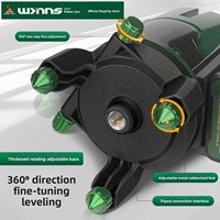 Niveau laser Weili Wynns W4608, lumière verte, 12 lignes, haute précision, lumière puissante, batterie au lithium, ligne infrarouge extérieure