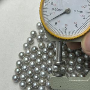 Muchas Perlas Akoya de Agua Salada de Cáñamo de 6-7 mm, Círculo Perfecto con Fuerte Brillo, Ligeras Imperfecciones, Perlas Desnudas de Zhuji, Tipo Natural Suelto - Product Image 4