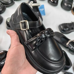 Nouvelles chaussures d'école noires pour enfants, élégantes et confortables, en cuir, vente en gros de stocks mixtes - Product Image 3