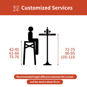 Tabourets de bar en bois haut de gamme, style nordique moderne, populaires pour la maison, la cuisine, le pub, le bar à domicile - Product Image 3