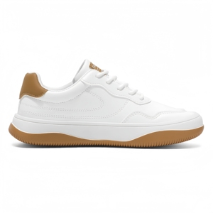 Stylish Sporty Breathable Leather Athletic <b>Flats</b> Men's Casual White Sports Trendy Sneakers with Cushioning for Men Fashion - Product Image 4