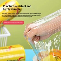 Film alimentaire PVC jaune en rouleau grand format, jetable, de qualité alimentaire, pour la maison, les cuisines, les salons de beauté, l'usage commercial et les supermarchés, idéal pour les fruits