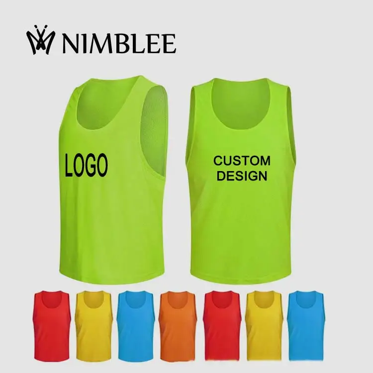 wholesale quick-dry breathable football jerseys custom logo print sport team soccer training bibs vests blank soccer jersey