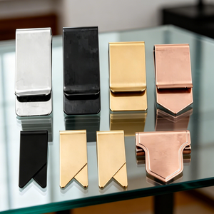 Pince à billets en métal certifiée ISO9001 - Usinée CNC et découpée par électroérosion, en acier inoxydable/laiton multicolore pour cadeaux personnalisés - Product Image 2