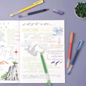 Xiaiaom के लिए रंगीन जेल पेन 0.5 मिमी पांच रंग वैकल्पिक, 1600 मीटर बड़ी क्षमता 5-पैक कर सकते हैं। - Product Image 4