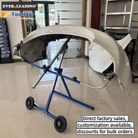 Support de peinture métallique réglable avec coussin en mousse PU, support robuste pour panneaux de carrosserie automobile, roues solides de 7 pouces, support de pare-chocs