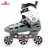 Patins à roulettes COUGAR Custom Skates MZS509B à trois roues, coque rigide, patins urbains pour entraînement fitness en extérieur