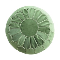 Pochette marocaine en velours, coussin rond pour méditation, sac de haricots, support rond pour le salon et la chambre à coucher