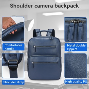 New <span class=keywords><strong>Stylish</strong></span> PU da nhiếp ảnh Ba lô Ngoài trời Tùy chỉnh chuyên nghiệp máy ảnh Ba lô - Product Image 2