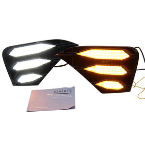 Luz de coche WINAUTO con función de señal de giro 12V DRL lámpara antiniebla para <span class=keywords><strong>Chevrolet</strong></span> Monza 2019 - <span class=keywords><strong>2020</strong></span> con luz amarilla - Product Image 4