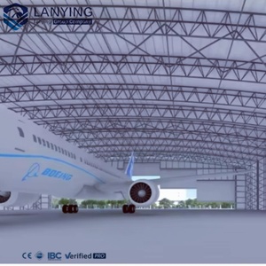 Hangar d'avion préfabriqué en acier à grande portée pour entrepôt, structure en acier soudée pour atelier, vente en gros à prix compétitifs - Product Image 1