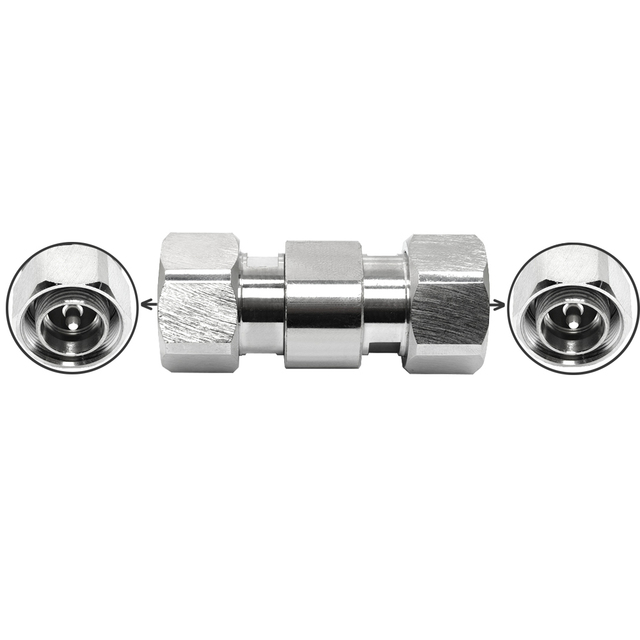Manufactory RF Connector 4.3-10 DIN Adapter Low PIM Mini DIN 4.3/10 Male Plug to 4.3/10 Male Plug Straight RF Coaxial Adaptor