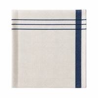 Serviette en tissu gaufré avec rayures bleu marine, serviette de table en nid d'abeille blanc cassé pour hôtel, restaurant, café, taille personnalisée