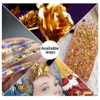 1 Pièce Accessoires de Décoration d'Ongles Feuilles de Paillettes Dorées, Argentées, Cuivrées en Vrac pour Manucure et Dorure