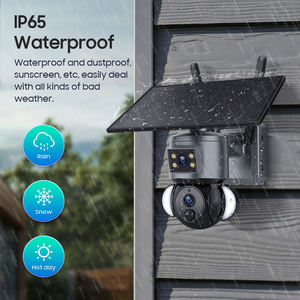 Caméra de sécurité solaire extérieure Ubox IP65 6MP avec vision nocturne couleur 24/7, double objectif, Wi-Fi sans fil et 4G, alimentation solaire - Product Image 5