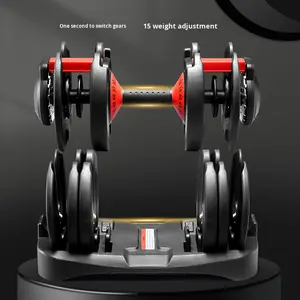 Équipement de fitness à domicile poignée à réglage rapide 52,5LB ensemble de poids multifonction 24kg <span class=keywords><strong>haltère</strong></span> réglable - Product Image 2