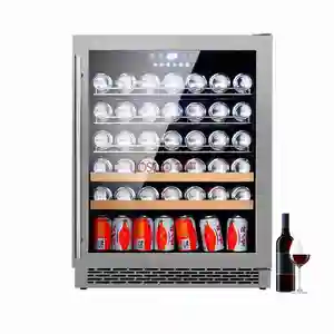 Big Single Zone Beverage Cabinets Beer Cooler Fridge Trappe En Verre Pur Cave Vin 24 Inch Beverage Refrigerator