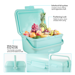 PP nhựa 15L thực phẩm mát hộp vuông di động giao thông vận tải CoolBox Ice gạch booler bia hộp mát - Product Image 6