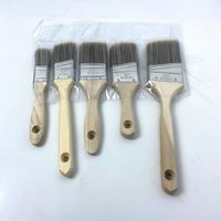Pinceaux de peinture murale de qualité professionnelle en gros avec manche en bois de beurreon, personnalisables OEM, 2 tailles disponibles