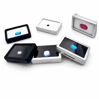 Boîte à Gemmes Personnalisée en Plastique Transparent avec Fenêtre, Étui de Présentation pour Diamants, Rubis, Émeraudes, Cadre Noir, Blanc, Argent, Support de Rangement pour Bijoux