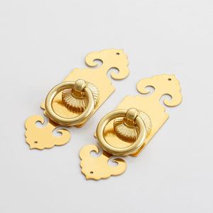 <strong>Copper</strong> Furniture Hardware Accessories Chinese Classic Gold Round Ambry Wardrobe Door <strong>Handle</strong> Antique Shoe Ark <strong>Handles</strong> - Product Image 3