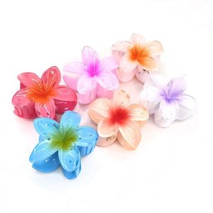 Lot de 6 pinces à cheveux fleur de 4 cm, accessoires colorés pour femme et fille, idéal pour l'été et la plage, avec emballage cadeau - Product Image 2
