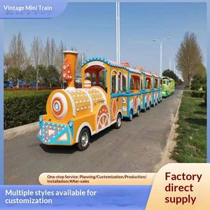 Petit train électrique d'extérieur pour centre commercial, équipement de divertissement, modèle Chuangbo en acier et PRV sur rail vapeur - Product Image 3