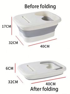 Bañera Plegable para Pies, Ahorra Espacio, Ecológica, de Plástico TPE de Alta Calidad, con Función de Masaje, Sin Electricidad, para el Hogar - Product Image 3