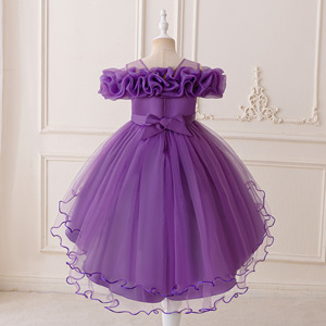 Vestido de Fiesta Personalizado para Niñas, Diseño de Encaje y Malla con Apliques, Vestido Formal para Niñas, Disfraz para Cumpleaños, Banquete, Fiesta Nocturna, Actuación - Product Image 2