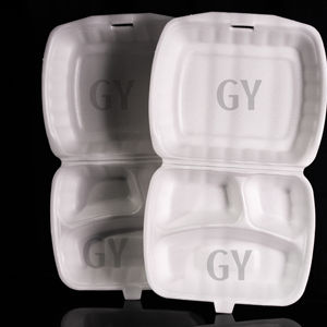 Boîte alimentaire Récipients en mousse Récipients à emporter en mousse Boîtes en mousse à usage unique Boîte à grille plate Boîte à trois compartiments Boîte rectangulaire - Product Image 1