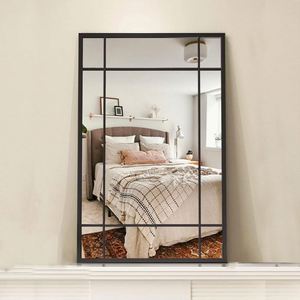 Miroir mural décoratif de grande taille en métal vintage pour salon, fenêtre, grille, espejo, spiegel, miroir - Product Image 3