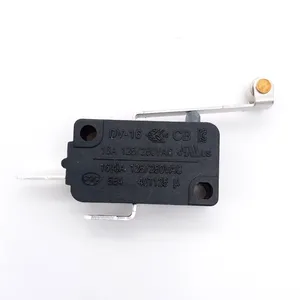 Interruptor de limite para Arduino, alavanca de dobradiça curta, braço de rolo, 2 pinos, microinterruptor de ação momentânea