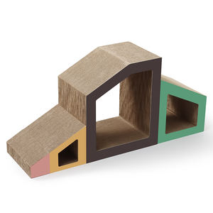 4-in-1 pohon kucing dalam ruangan, desain dua sisi 4-in-1 pohon Scratcher kayu <span class=keywords><strong>Cat</strong></span>-Grabber kolom Scratcher tahan aus fitur Bearing beban - Product Image 5