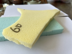 Màu xanh trắng Polyurethane Bộ nhớ miếng bọt biển tấm chậm phục hồi Nệm màng bảo vệ cho bộ nhớ bọt bao bì - Product Image 5