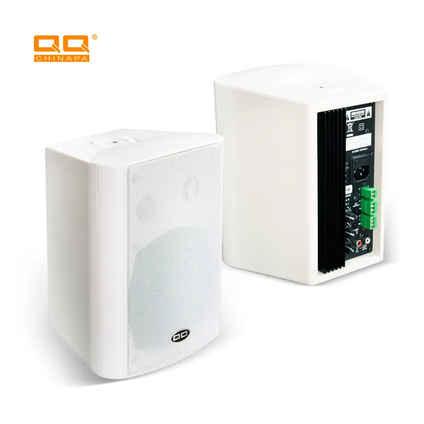 QQCHINAPA harga pabrik kontrol aplikasi sistem suara speaker Wifi Hifi Multiroom plastik untuk teater Rumah, hotel, restoran AC 40W