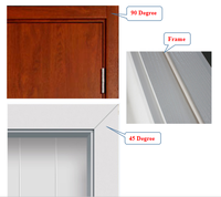 Iterior stratifié MDF/HDF PVC placage feuille en bois insonorisé/porte en bois pour la maison