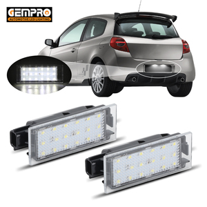 Aucun erreur - Lot de <span class=keywords><strong>2</strong></span> feux de plaque d'immatriculation LED blancs pour <span class=keywords><strong>Renault</strong></span> Clio III IV Espace IV - Accessoires d'éclairage extérieur de voiture - Vente en gros - Product Image 1