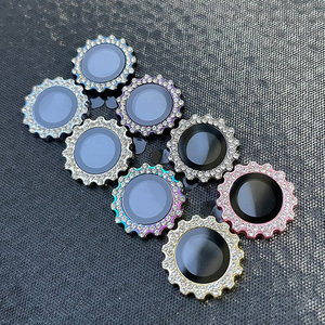 Protecteur d'objectif d'appareil photo en verre trempé ultra-fin à dureté 9H anti-traces de doigts Shining Diamond <span class=keywords><strong>Gear</strong></span> pour 13/14/15/16/17 <span class=keywords><strong>Pro</strong></span> - Product Image 3