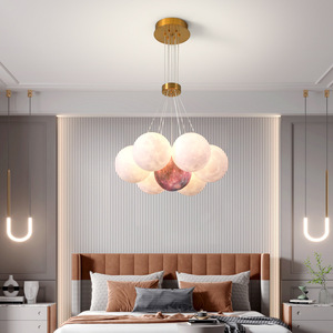 Phong Cách Bắc Âu <span class=keywords><strong>3D</strong></span> In Ấn Hành Tinh LED Pendant Lights Hội Trường Khách Sạn Phòng Khách Trang Trí Phòng Ngủ Đèn Treo Thiết Bị Chiếu Sáng - Product Image 4