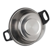 Batterie de cuisine en acier inoxydable 12 pièces de haute qualité avec couvercles en verre amovibles pour la cuisine à domicile