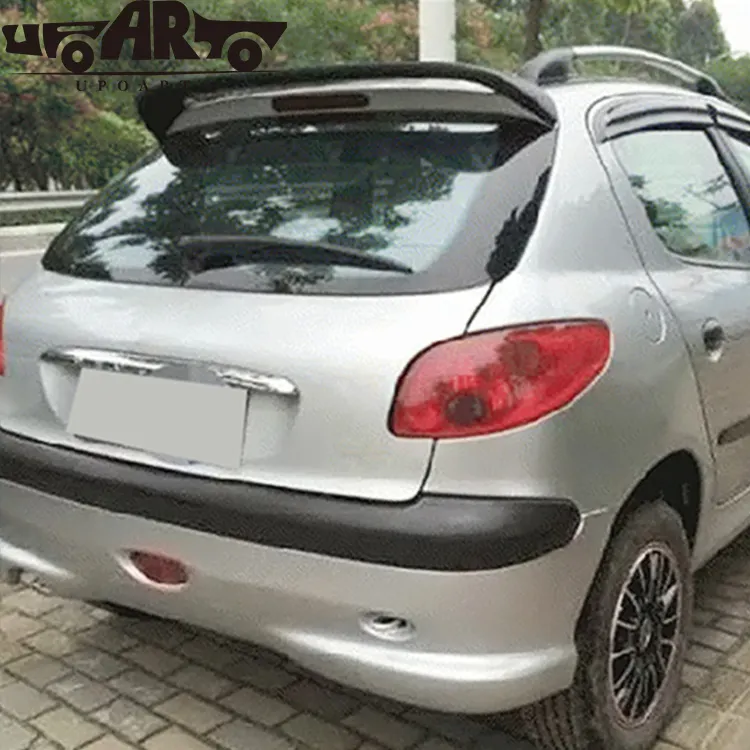 New arrivals Professional Production Auto Accessories ABS Plastic Carbon Fiber Belakang Rear Roof Top Spoiler For Peugeot 206